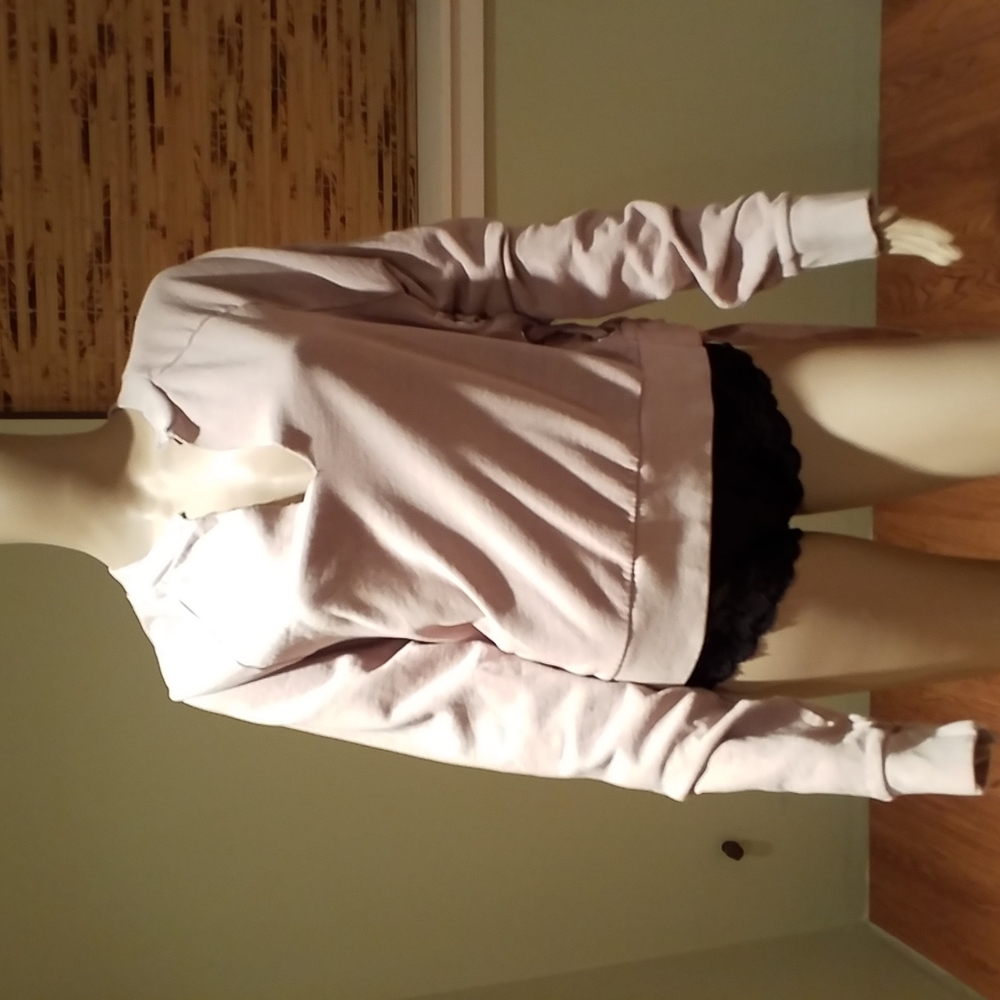 All Saints Sweatshirt With Side Lacing Color is Taupe Size L
